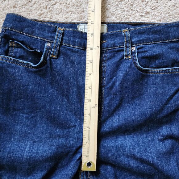 Free People Skinny Jeans Womens 30L 30x29 Mid Rise Distressed Stretch Blue - Picture 7 of 9